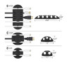 MasterMind 121pcs Cord Management Organizer Kit 4 Cable Sleeve with Zipper,10 Self Adhesive Cable Clip Holder,10pcs and 2 Roll Self Adhesive tie and 100 Fastening Cable Ties for TV Office Home etc (Black)